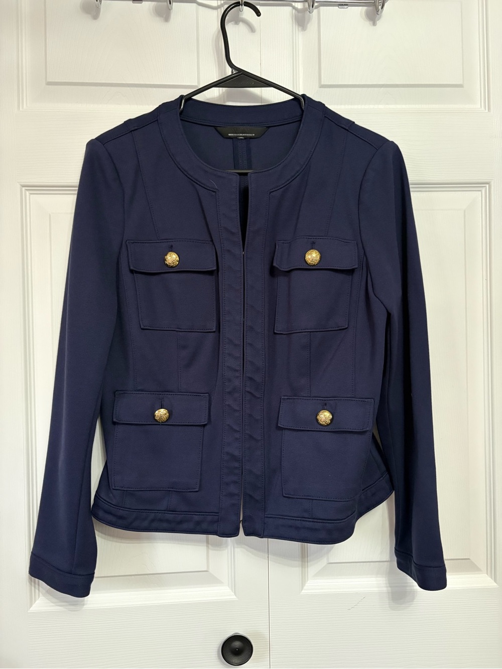 White House Black Market Navy Blazer with Gold Buttons